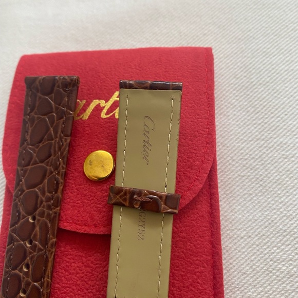 Brown Leather Watch Strap Vintage Cartier 18mm - Picture 4 of 4